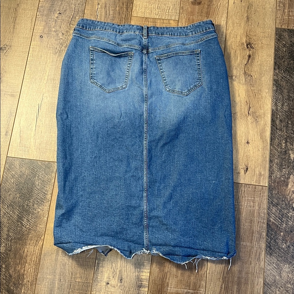 Torrid Plus Midi Denim Long Front Split Jean Skir… - image 5